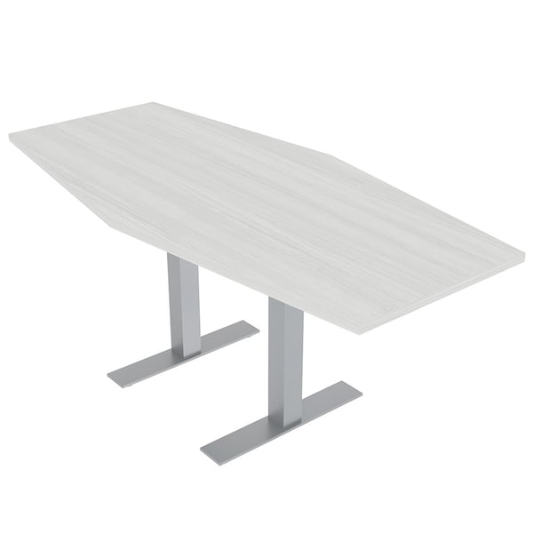 33.5 in W, 69.5 in L, 29 in H, Engineered Wood Top, White
